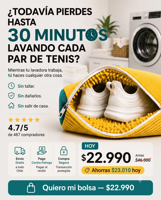 Bolsa para lavar zapatos con cierre